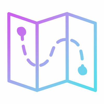 Map Route, Animated Icon, Gradient