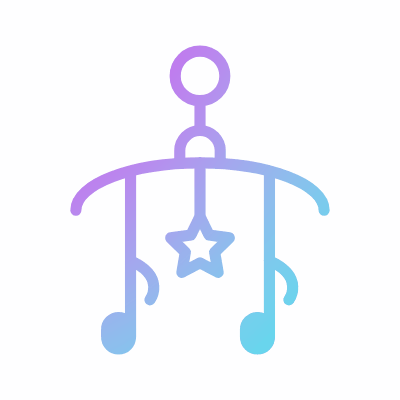 Crib Toy, Animated Icon, Gradient