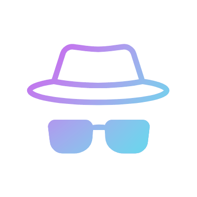 Hat And Glasses, Animated Icon, Gradient