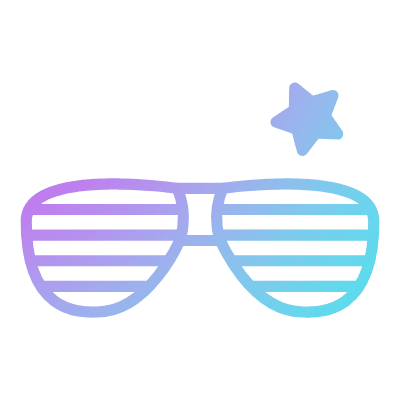 Party Glasses, Animated Icon, Gradient