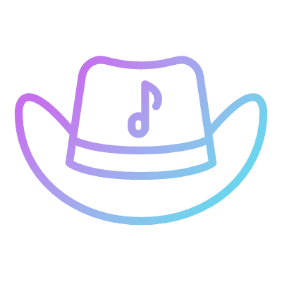 Cowboy Hat, Animated Icon, Gradient