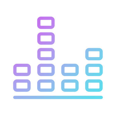 Equalizer, Animated Icon, Gradient