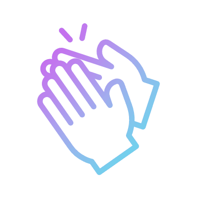 Applause, Animated Icon, Gradient