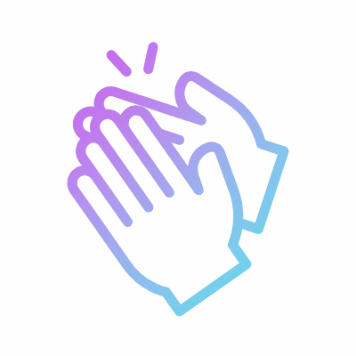Applause, Animated Icon, Gradient