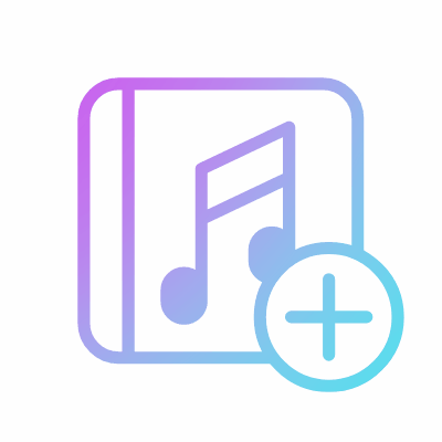 Album Music Plus, Animated Icon, Gradient