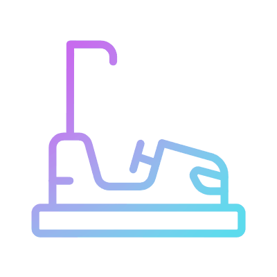 Bumper Car, Animated Icon, Gradient