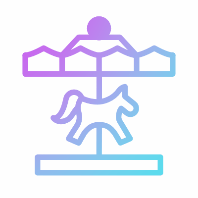 Carousel Horse, Animated Icon, Gradient