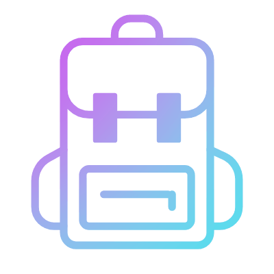 Backpack, Animated Icon, Gradient