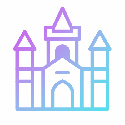Castle, Animated Icon, Gradient