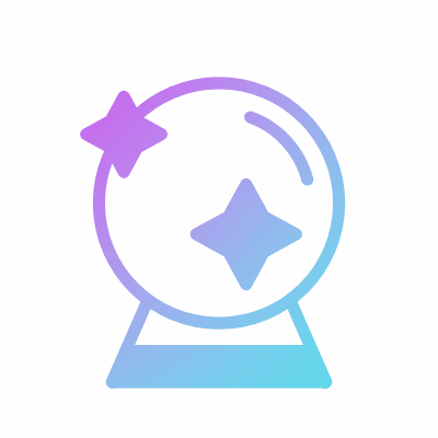 Crystal Ball, Animated Icon, Gradient