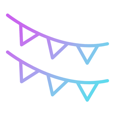 Garlands, Animated Icon, Gradient