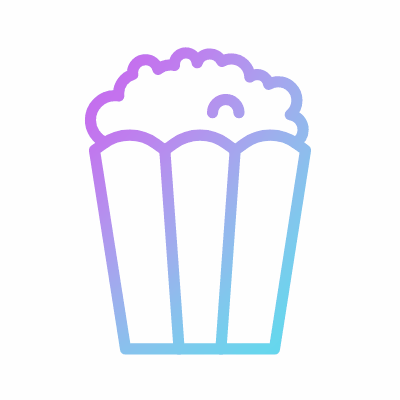 Popcorn, Animated Icon, Gradient