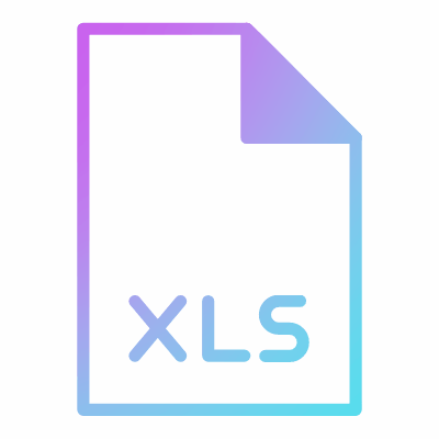 File XLS, Animated Icon, Gradient