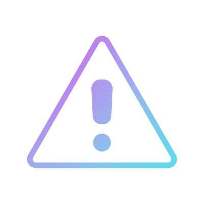 Warning Triangle, Animated Icon, Gradient