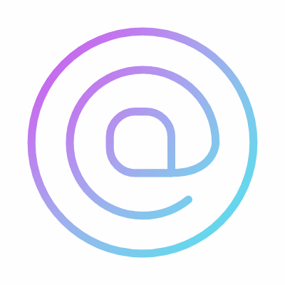 Email Circle, Animated Icon, Gradient