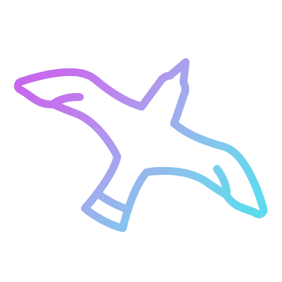 Bird, Animated Icon, Gradient