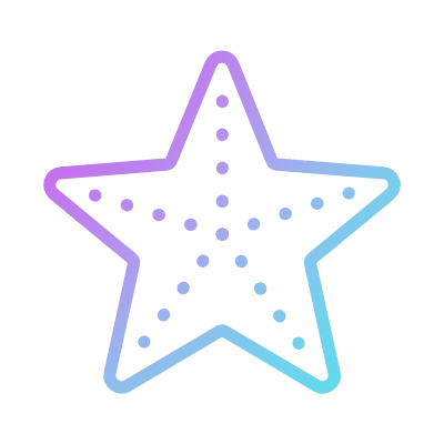Starfish, Animated Icon, Gradient