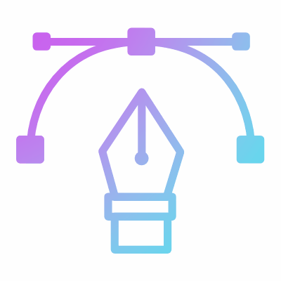 Pen Tool, Animated Icon, Gradient