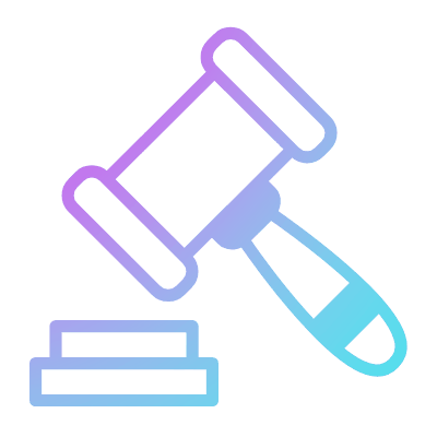 Gavel, Animated Icon, Gradient