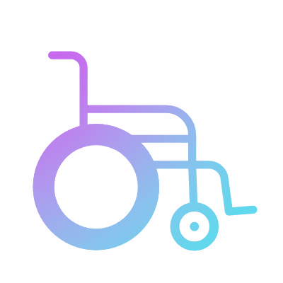 Wheelchair, Animated Icon, Gradient