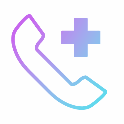 Phone Emergency, Animated Icon, Gradient