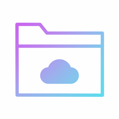 Folder Cloud, Animated Icon, Gradient