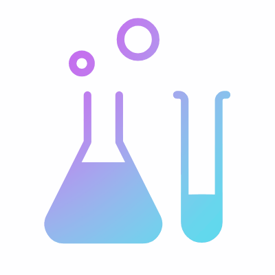 Laboratory Glassware, Animated Icon, Gradient