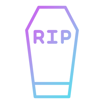 Haloween Coffin, Animated Icon, Gradient