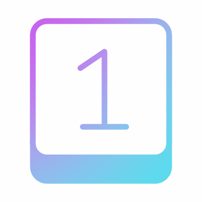 One Key, Animated Icon, Gradient