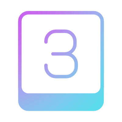 Three Key, Animated Icon, Gradient
