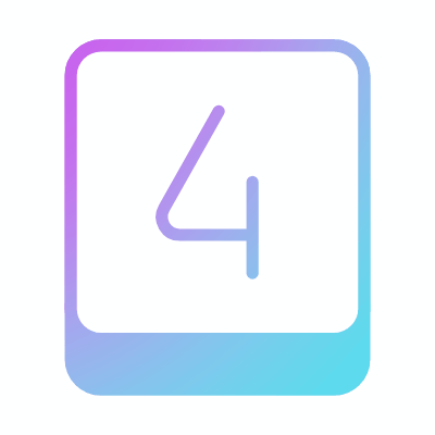 Four Key, Animated Icon, Gradient