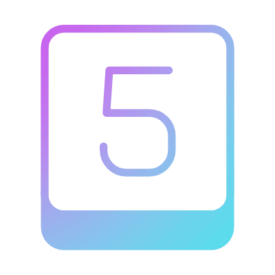 Five Key, Animated Icon, Gradient
