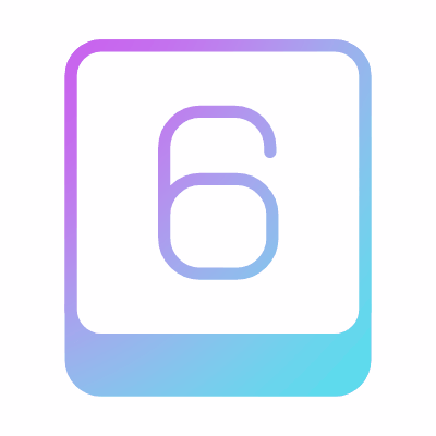 Six Key, Animated Icon, Gradient