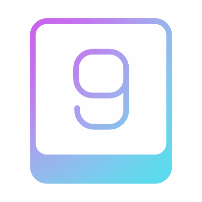 Nine Key, Animated Icon, Gradient