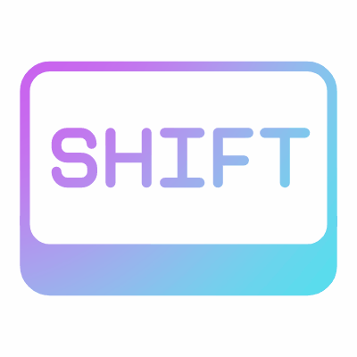 Shift Key, Animated Icon, Gradient