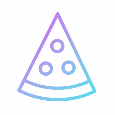 Pizza, Animated Icon, Gradient
