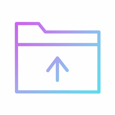Folder Arrow Up, Animated Icon, Gradient