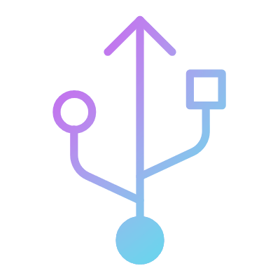 USB Connector, Animated Icon, Gradient