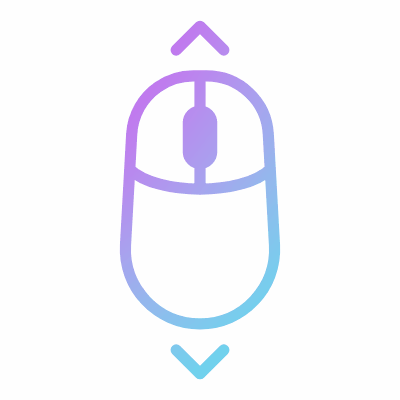 Mouse Scroll, Animated Icon, Gradient