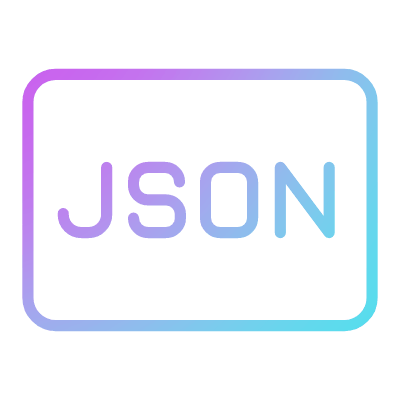 Json, Animated Icon, Gradient