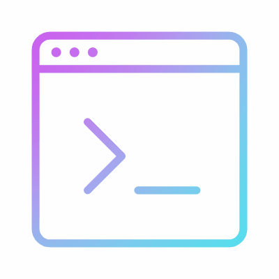 Browser Terminal, Animated Icon, Gradient