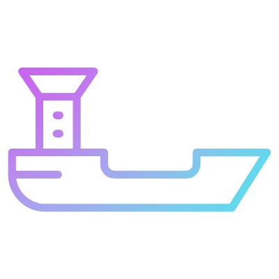 Cargo Ship Empty, Animated Icon, Gradient