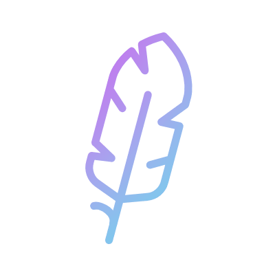 Feather, Animated Icon, Gradient