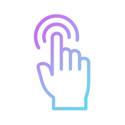 Tap Twice, Animated Icon, Gradient