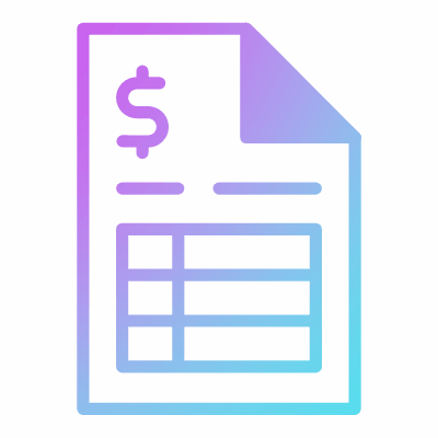 Invoice Dollar, Animated Icon, Gradient