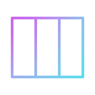 Grid Columns, Animated Icon, Gradient
