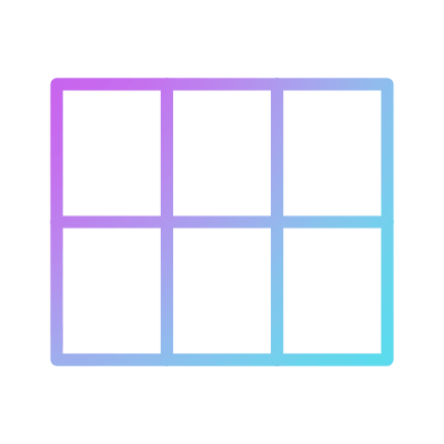 Grid Module, Animated Icon, Gradient