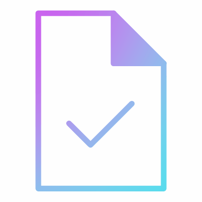 File Check, Animated Icon, Gradient