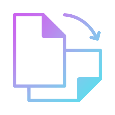 File Orientation, Animated Icon, Gradient