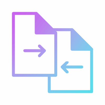 Files Compare, Animated Icon, Gradient